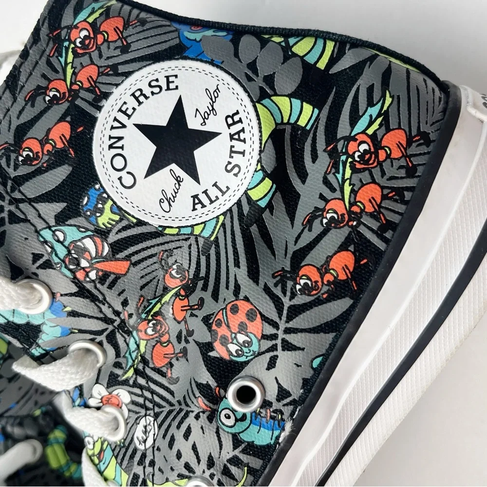 Converse All Stars Chuck Taylor High Top Plants Bugs Size 4